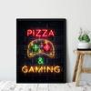 Gaming Colorful Line Art Poster Canvas Printing Decor Play Game Quotes Wall Decor for Gaming Room Boys Room Decoration Line Art