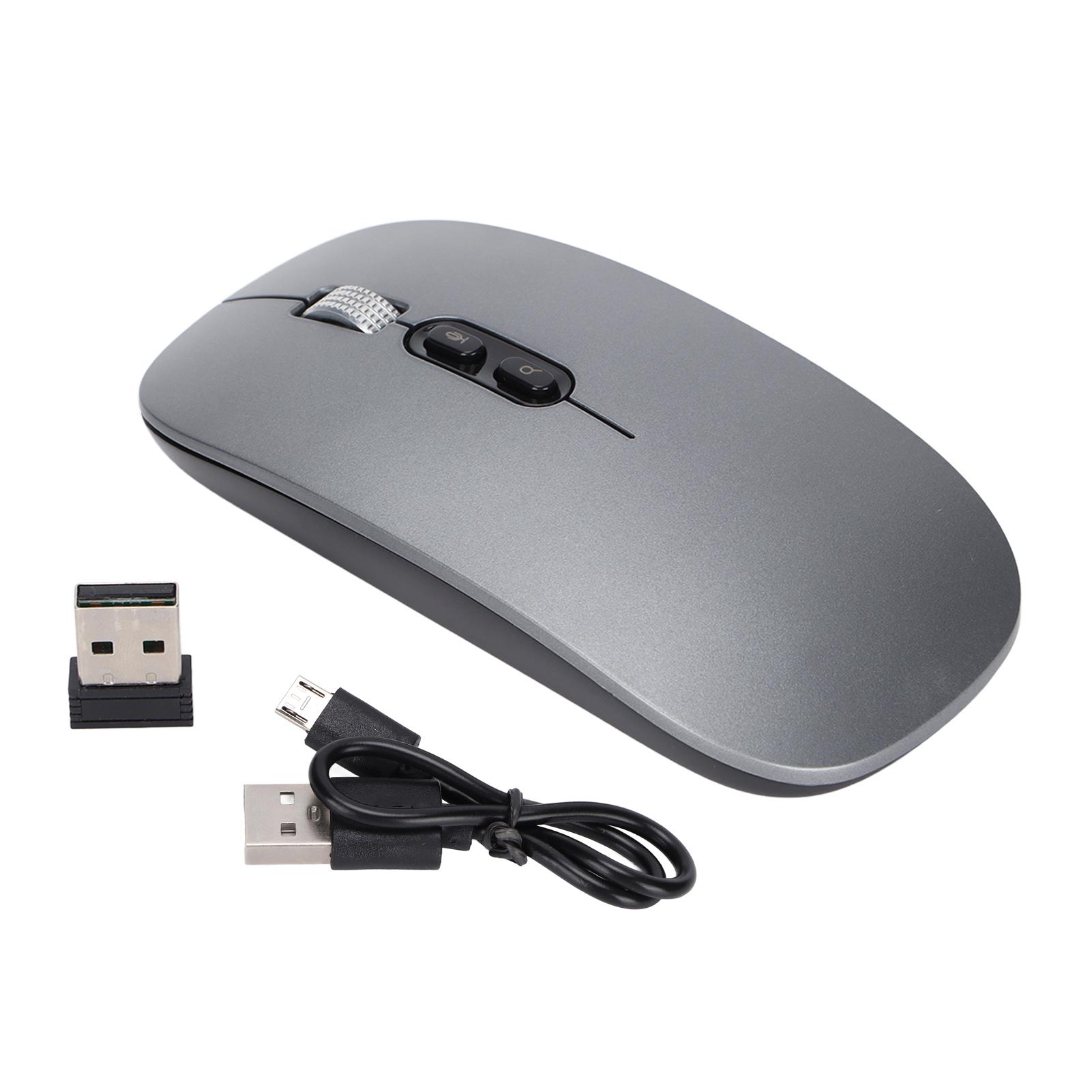 

Wireless Mouse 1600DPI AI Optical Mice Voice Input Translation Computer Supplies for LaptopGrey сірий колір