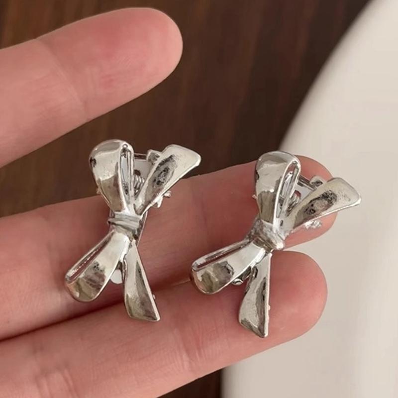 4Pcs Sweet And Edgy Bows Plastic Hair Clip For Women Hair Decors Gentle On Hair Multiple Colors For Everyday Party Date