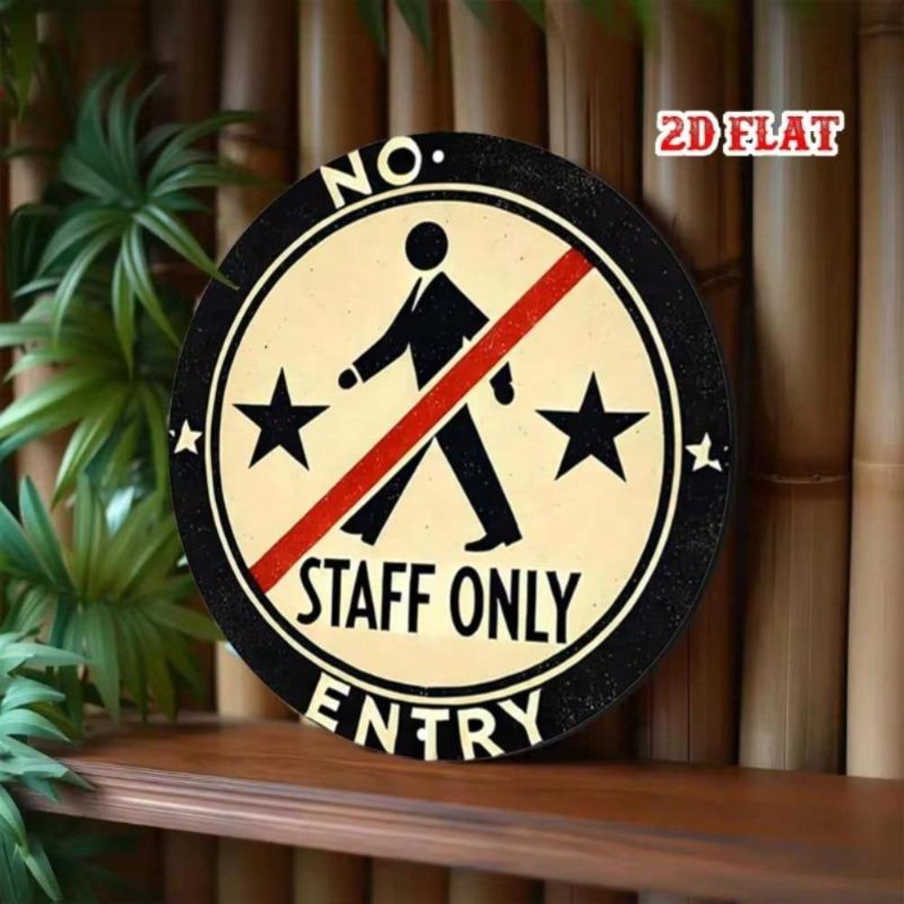 Metal Art Sign Industrial Decor Garage Home Cafe Rustic Warning Sign Wall Decoration