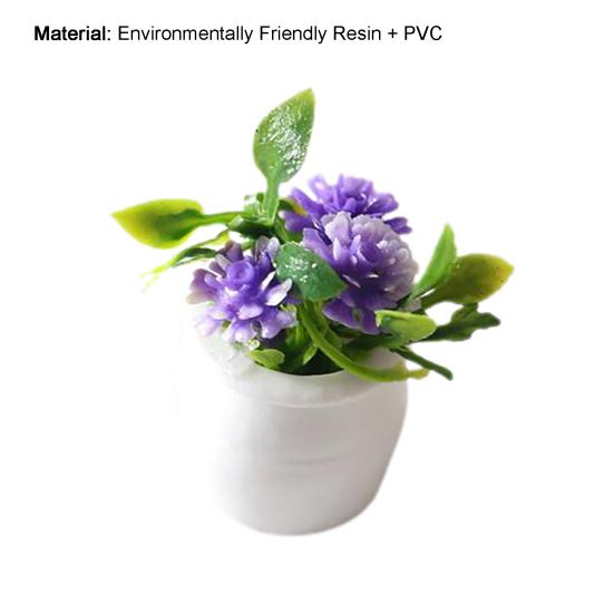 Mini hrnková rostlina High Simulation Příslušenství Živé barvy hrnková rostlina Dekor domečku pro panenky pro krajinu