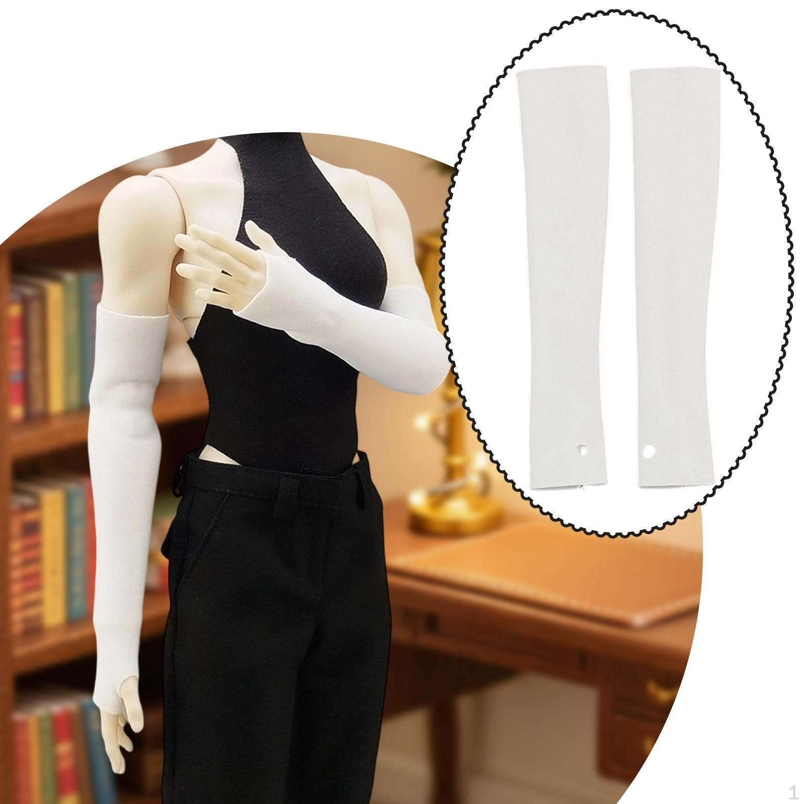

Sleeves for 1/6 Scale Female Clothing, Wearable, Cosplay Enthusiasts, Replacement Accessories белый