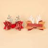 2/4pcs Christmas Elk Ear Bow Hair Clip Glitter Gold Red Hairpin Women Girls Headdress New Year Party Barrettes Cosplay Headwear