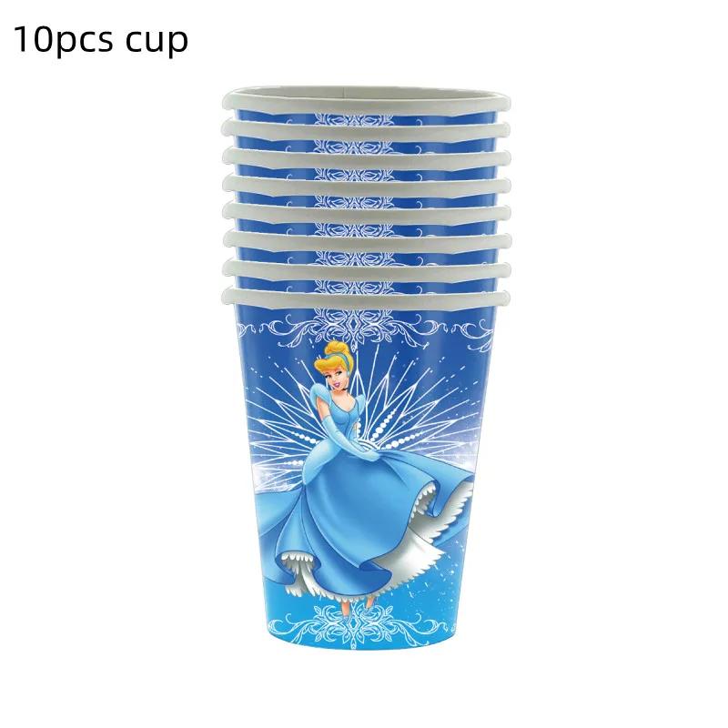Cinderella Birthday Party Decoration Princess Balloons Cups Plates Banner For Girls Party Favor Gifts Baby Shower Photo Props