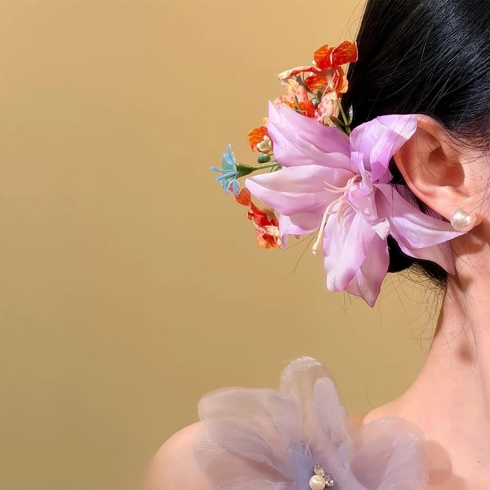 Simulation Flower Flower Hair Stick Bohemian Bride Hair Accessories Sweet Thai Hair Fork  Daily