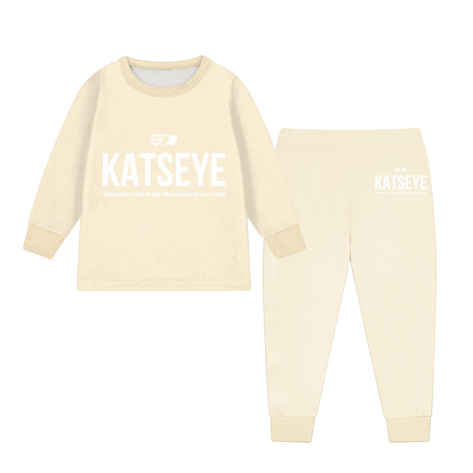 

Дитячий модний костюм спідниця топ з круглим вирізом з довгим рукавом штани 130 бежевий