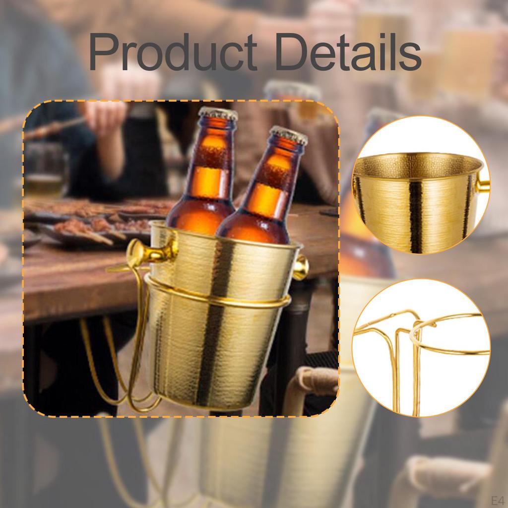 Desktop Ice Bucket Holder, Universal Wine Rack, Heavy Duty for BBQ, Travel, Outdoor Cooking,