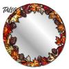 Decorative Mirrors for Entryway Halloween Mirror Wall Stickers with Spiders/Skeletons/Pumpkins, Retro Hanging Home Accents Ornament, Lightweight