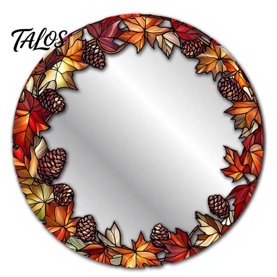 Decorative Mirrors for Entryway Halloween Mirror Wall Stickers with Spiders/Skeletons/Pumpkins, Retro Hanging Home Accents Ornament, Lightweight