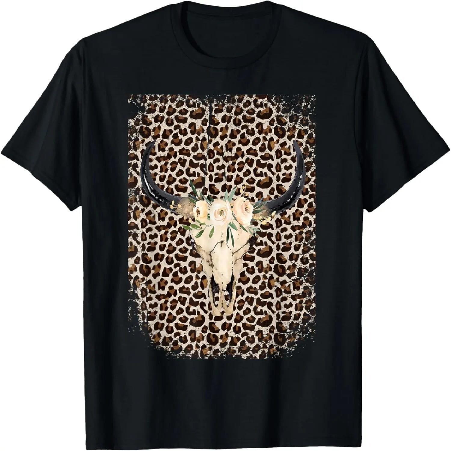 

Funny Leopard Boho Cow print Flower Rustic Turquoise T-Shirt XXXXXL різнокольоровий