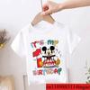 Mickey Mouse Child Birthday Clothes Girl Boy Number T Shirt Cartoon Print Kids Tee Baby Top Summer Infant Cute Short Sleeve Gift