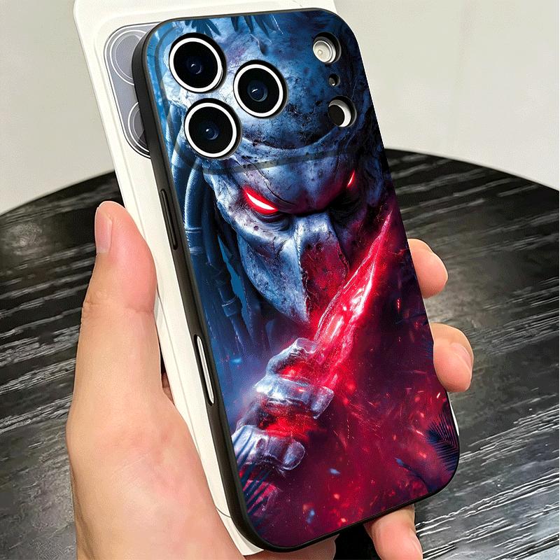 A-Alien Vs P-Predator Weiche Handyhülle für iPhone 16 16E 17 Air 15 Pro Max 14 Plus 13 Mini 11 12 7 Schwarze Hülle Rückseite