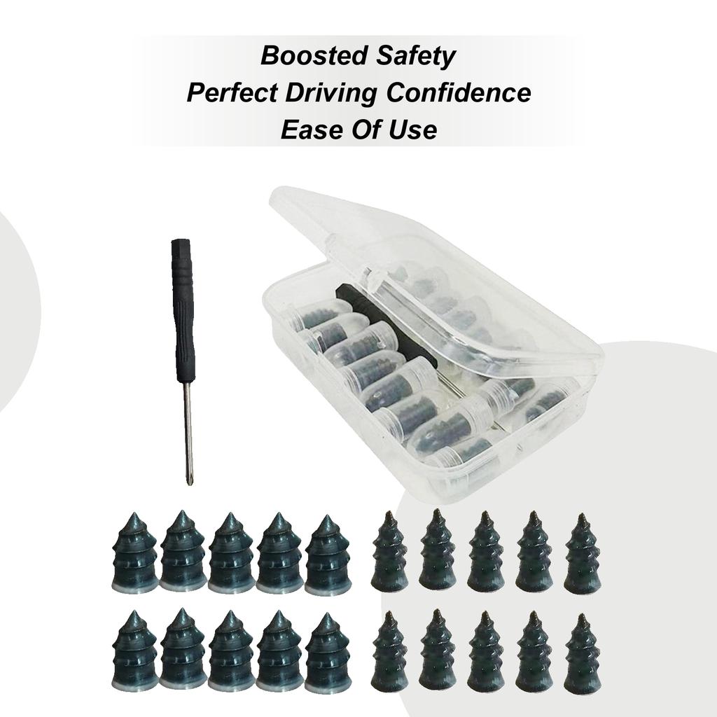 1 BOX Motorcycle Vacuum Tyre Repair Nail Kit Car Scooter Bike Tubeless Rubber Nails Tire Puncture Repair Accessories