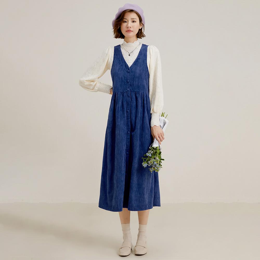 Laengsseon Ls_Galaxy Aurora Corduroy Dress