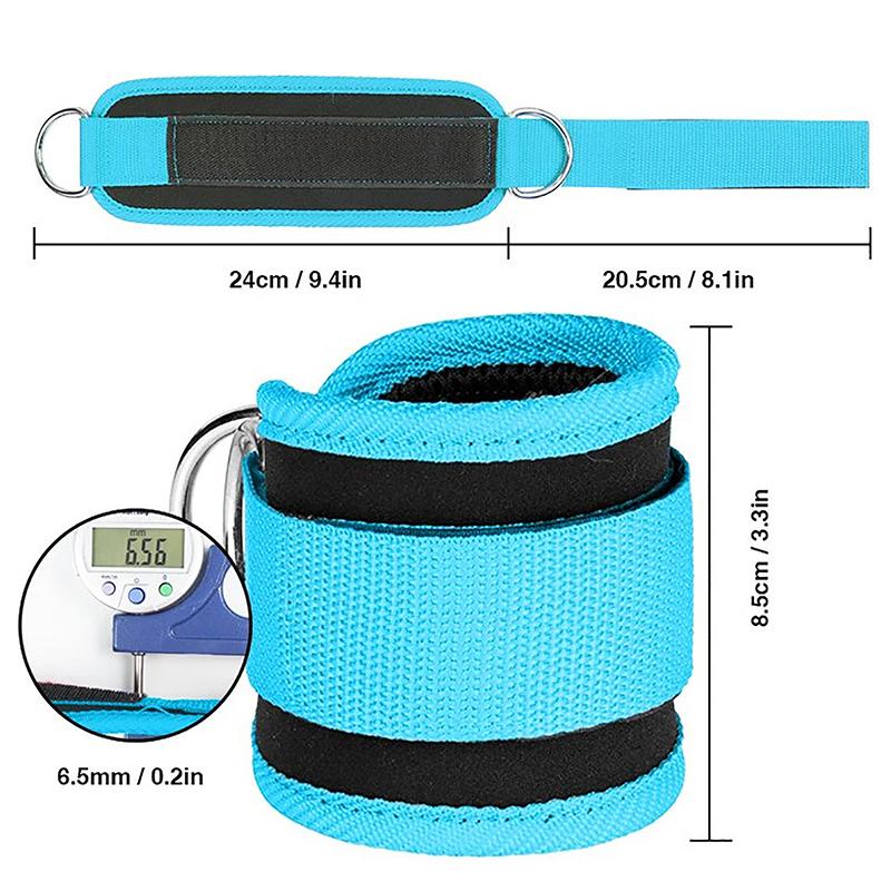 Ankle Straps Adjustable Double D-Ring Ankle Cuffs For Workouts Glutes Legs Strength Training Brace Support Sport Safety Abductor