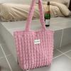 5 Cloud Bubble Flower Shoulder Bag Female Student Simple Handbag Canvas Large Capacity Women's Bag