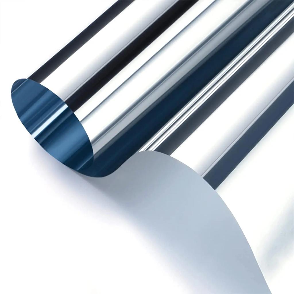 One Way Mirror Window Film Reflective Self Adhesive Film Sun Block Window Sticker Heat Control Privacy Protection Glass Tint