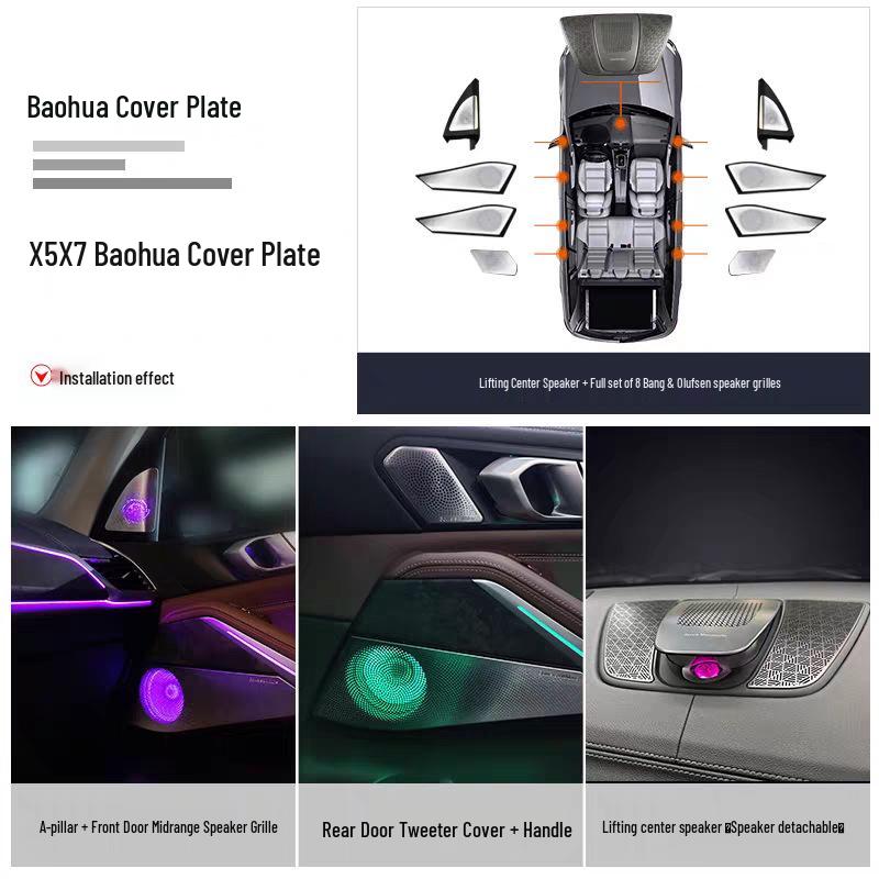 BMW Bowers & Wilkins Tweeter Speaker A-Pillar Luminous Cover Upgrade
