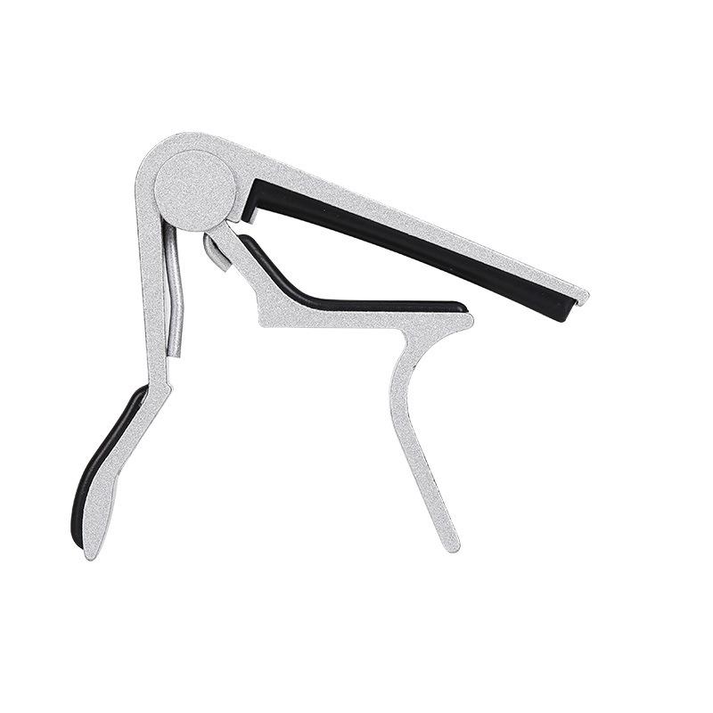 Metall Gitarren Kapodaster für Akustik- und E-Gitarre mit Silikonpolster Aluminium Einhand Kapodaster Klemme