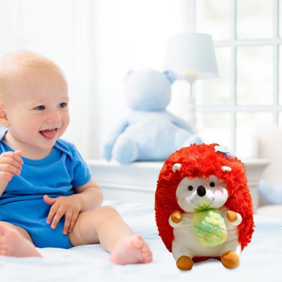 Yousheng Fruit Hedgehog Plush Toy Strawberry Pineapple Animal Plushie Stuffed Doll Pillow Home Office Bedroom Sofa Couch Decoration Kids Adults