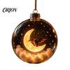 Eye-catching Seasonal Party Supplies Halloween Ball Ornament, Light Up Plastic Clear Hanging Decorations Decoration with Cat/Skeleton/Bat Inside