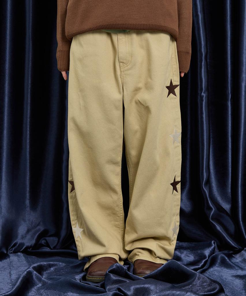 WAIKEI Star Cotton Pants Beige