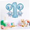 Set of Blue Number 1 Birthday Balloons