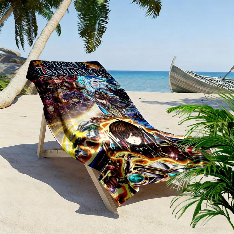 Grand Summoners Print Beach Towel, Large Soft Quick Dry Towel for Beach Camping Swimming
