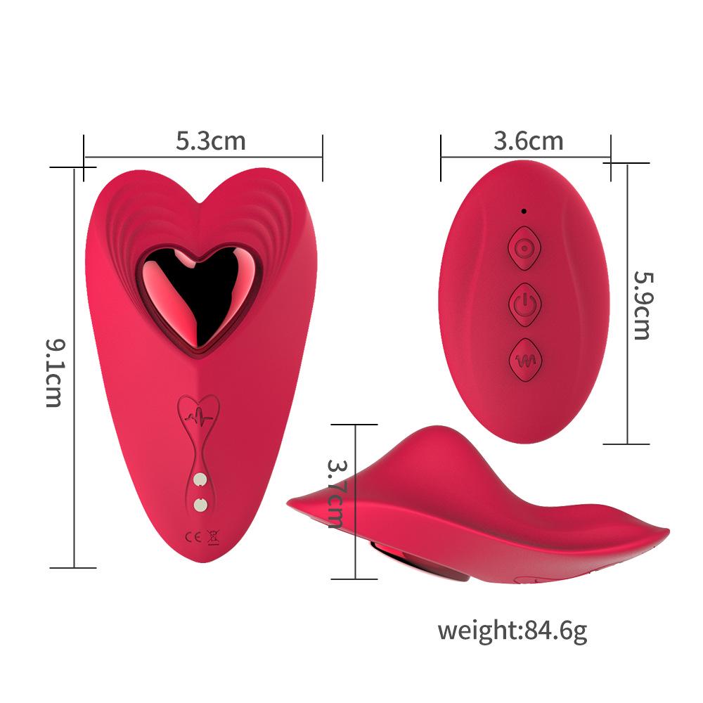 Remote Heart-Shaped Magnetic Invisible Wearable Vibrator for Women Self-Stimulation.