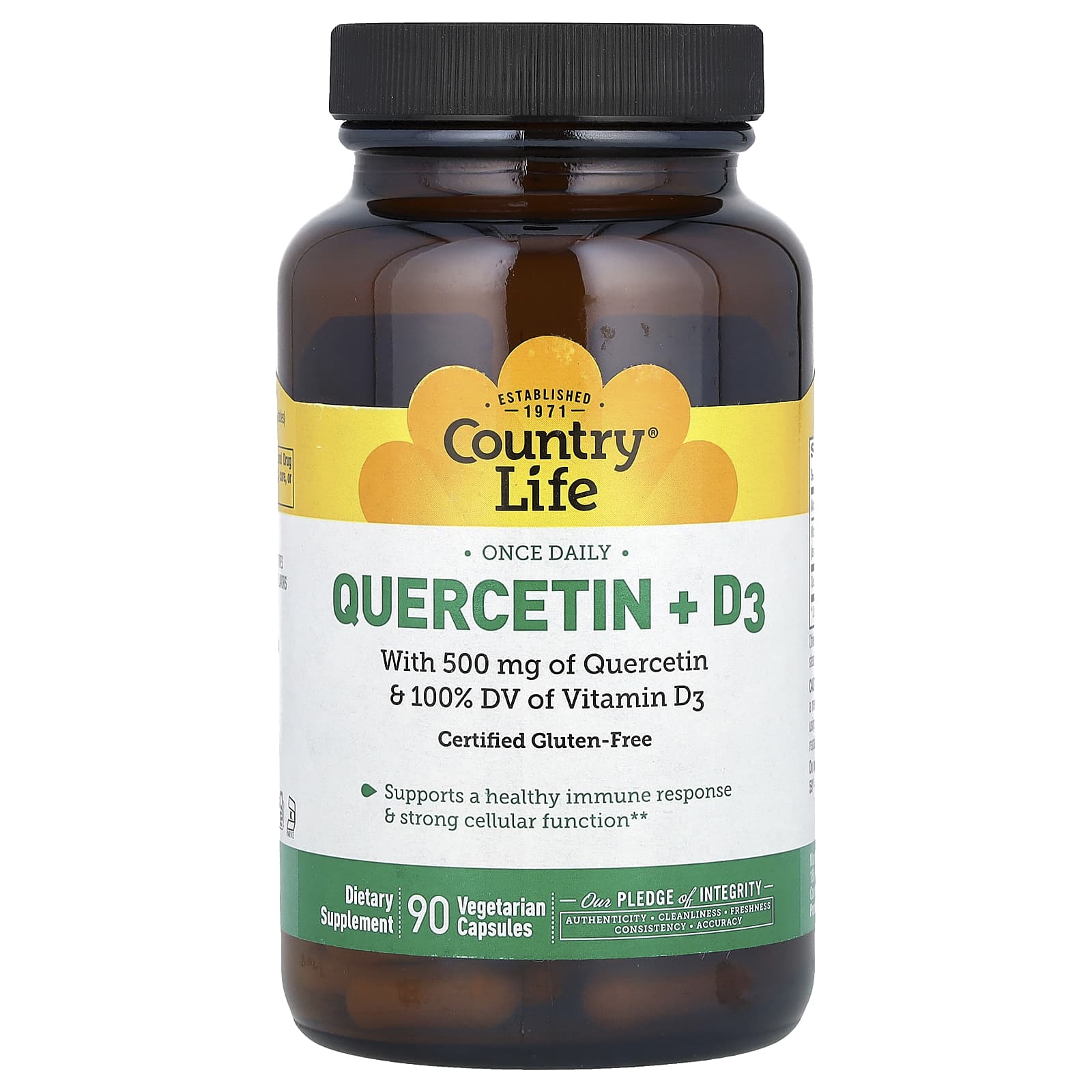 

Country Life, Quercetin & D3, 90 Veggie Capsules