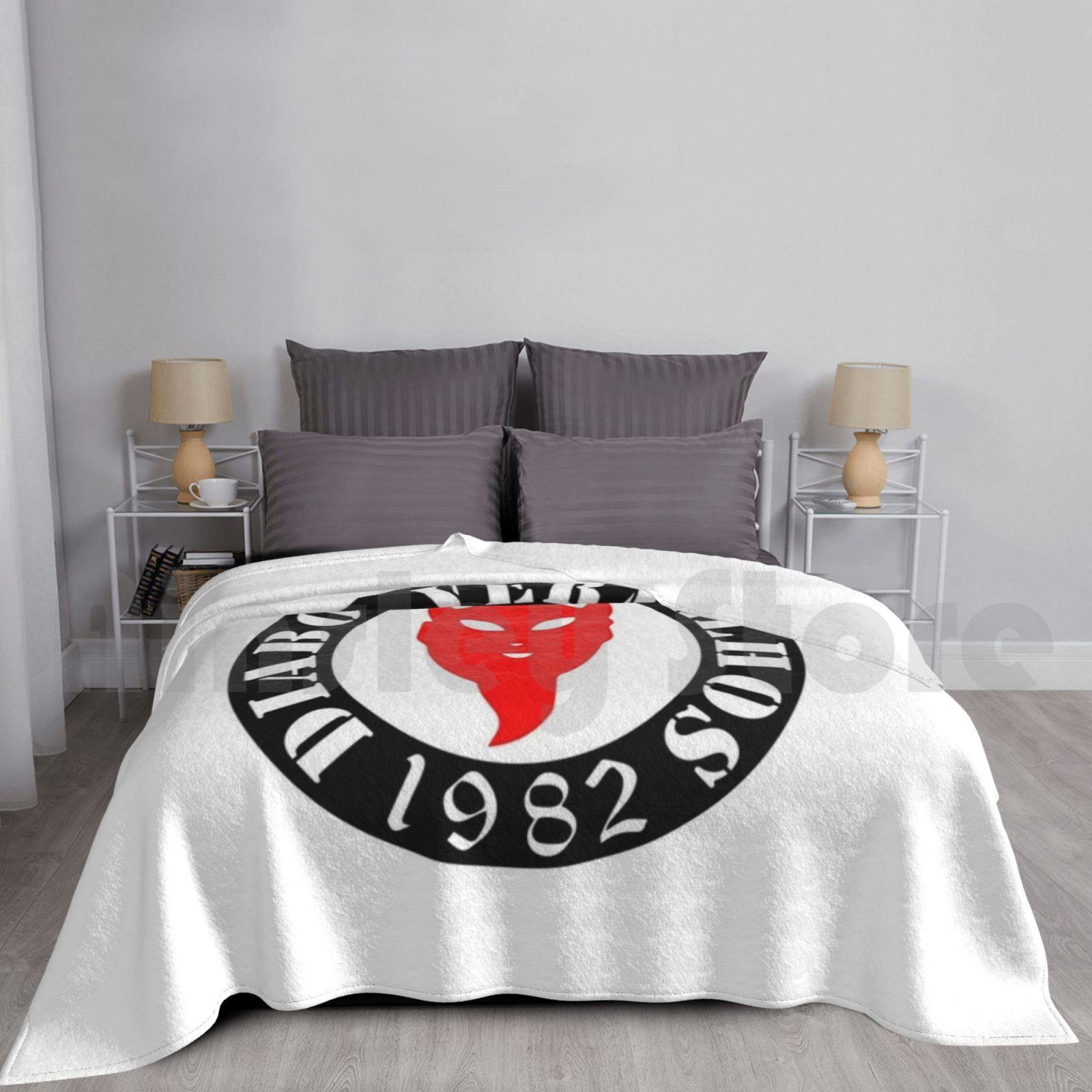 Flag Diabos Vermelhos Blanket For Sofa Bed Travel 1904 Sempre Diabos Vermelhos Eusebio Fan Size: 75*100cm, Weight: 230 GSM