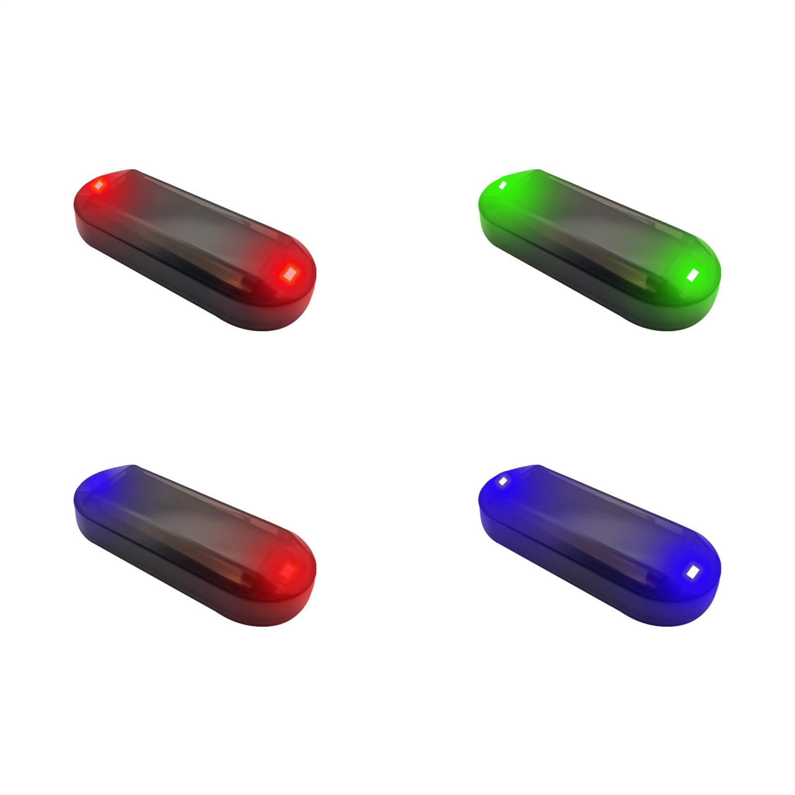 

4pcs Solar Powered Dummy Car Alarm, Fake LED Flashing Car Alarm to Prevent Solar See description