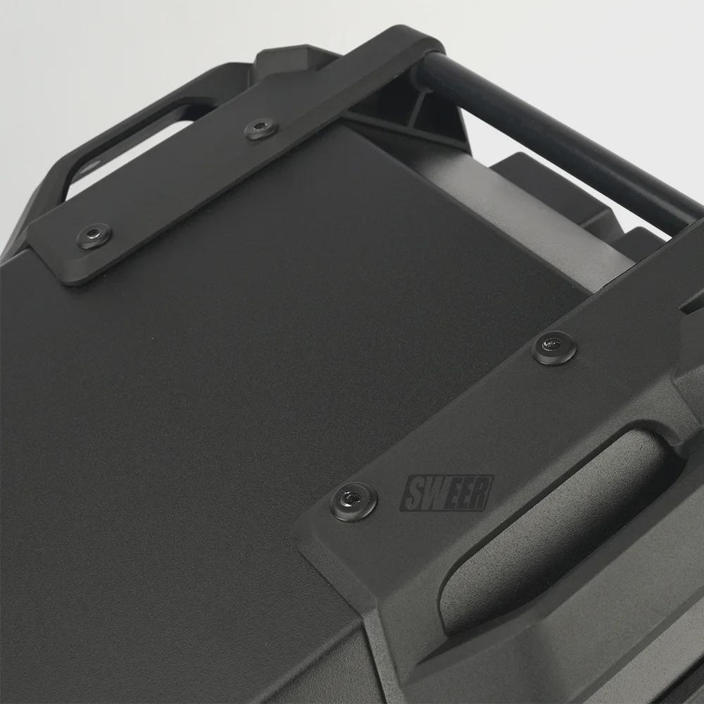 35L Black Warrior Waterproof Aluminum Motorcycle Side Box Set: Includes 18L Quick Release Anti-collision Side Box