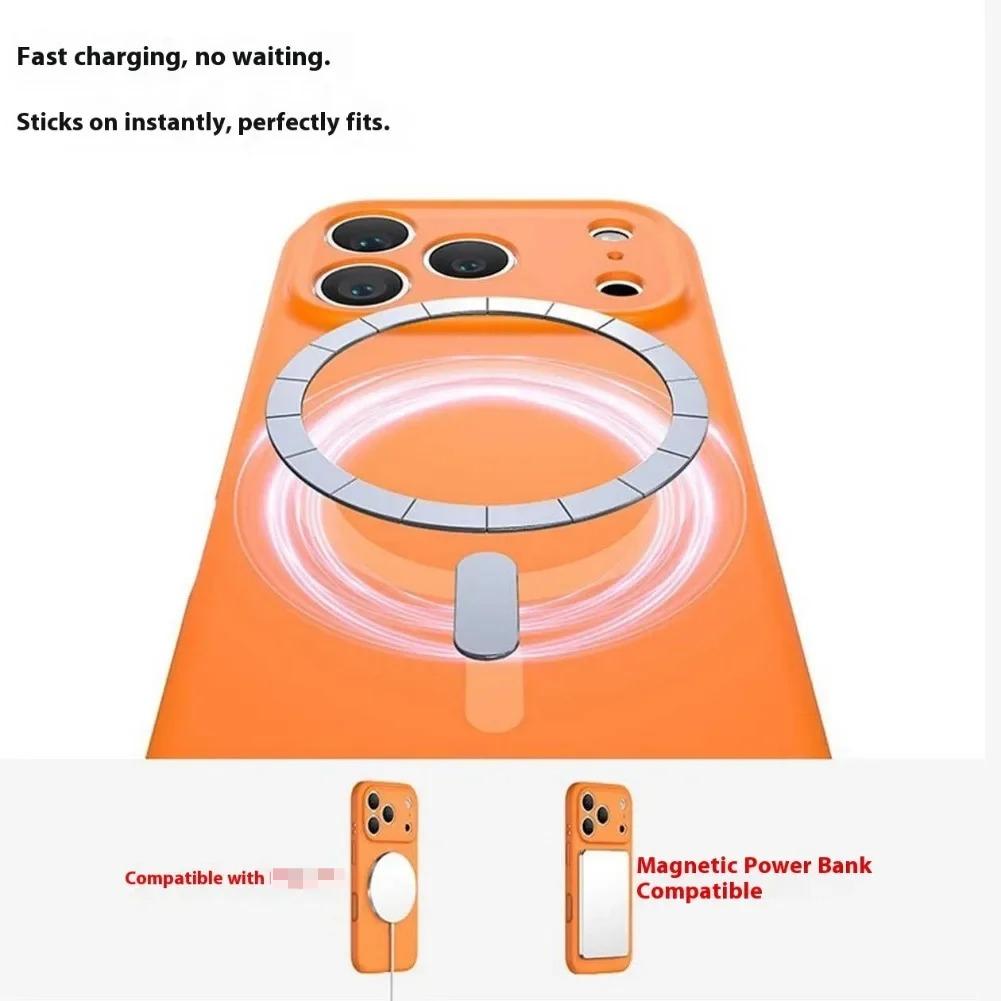 For iPhone 17 Pro Max Wireless Charging for Magsafe Case for iPhone 16 15 14 12 13 Pro Max Plus 17 Air Liquid Silicon Soft Cover