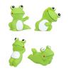 4 Stück Quietschspielzeug für Haustiere Kreative Form Niedliches Aussehen Lebendige Ausdrücke Bissfest Langeweile lindern Extra Weich Cartoon-Froschförmiges Spielzeug Hundekau