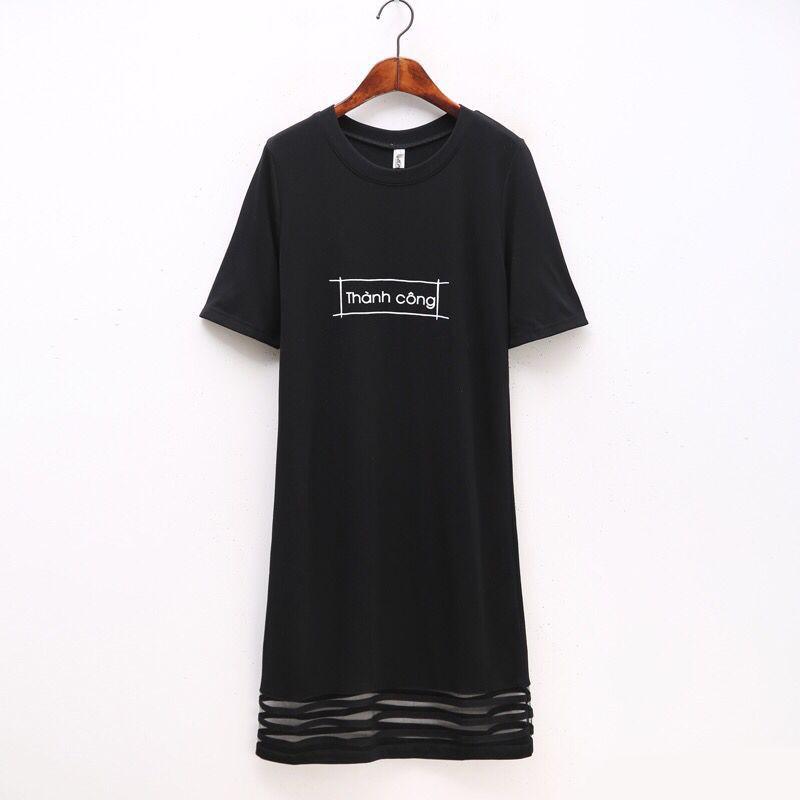 

Женское платье свободного покроя с коротким рукавом, черное/белое платье-футболка M