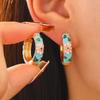 Korean Chinese Style Earrings Classic Hoop Ear Buckle Cute Round Small Hoop  Jewelry