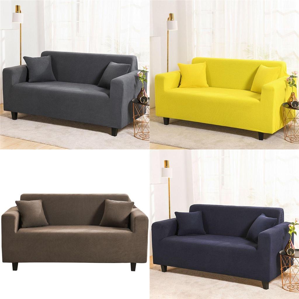 Luxurious Elastic Stretch Sofa Cover In Solid Colors For Ultimate Furniture Protection