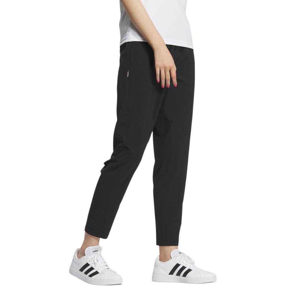 Adidas Comfortable Skin-Friendly Elastic Nine-Point Casual Pants Women Bottoms Black JI6003