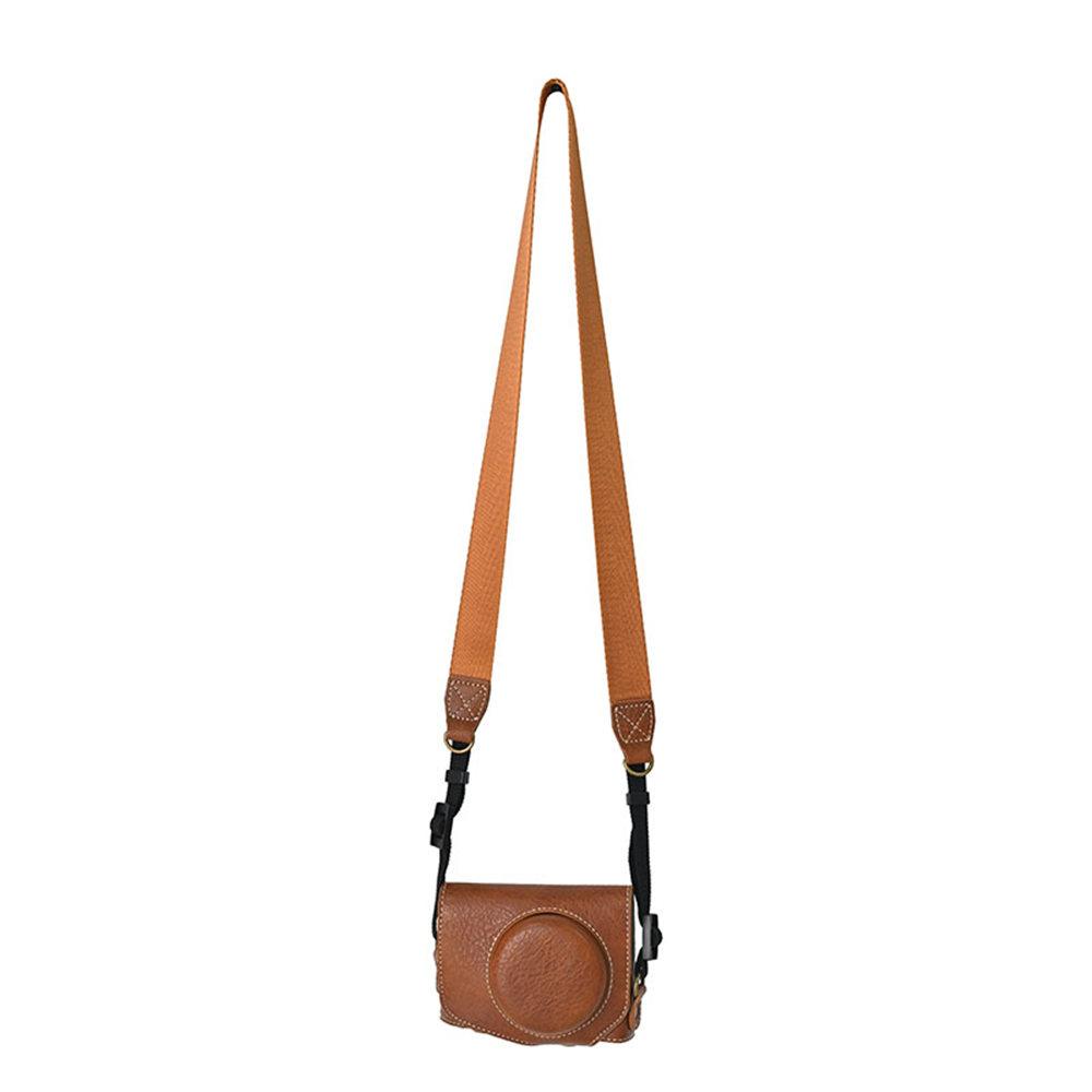 Litchi Print Retro PU Leather Camera Bag Case For Canon Powershot G7XII G7XIII G7X2 G7X3 G7X Mark II III With Strap