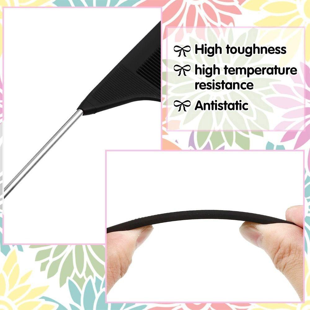 5Pcs/set Rat Tail Comb Hair Styling Comb Set Edge Brush Teasing Brush  Styling Tools