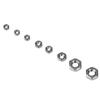140PCS 304 Stainless Steel Hex Nuts Hexagonal Nuts Hardware Nuts  Industrial Construction