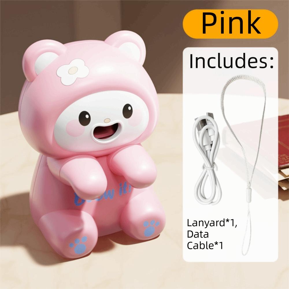 USB Rechargeable Cartoon Frog Electric Fan Air-Blowing Attachmen Mini Clip on Fan  Desk Use