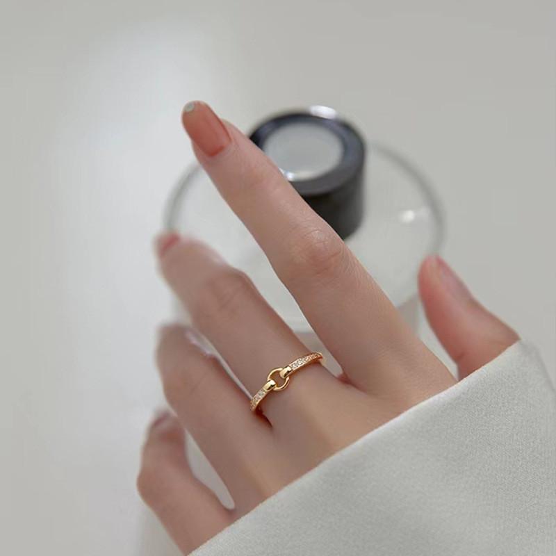 Elegant Geometric Round Ring Adjustable For Women Stunning Idea Gift