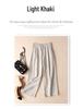 Women's Spring 2025 Wide-Leg Linen Blend Pants - Loose, Lightweight, Solid Color, Nine-Point Straight Leg.