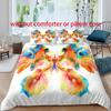Butterfly Pattern - Digital Printed Duvet Kit - Polyester - Bedroom Decor -1 Bed Cover +2 Pillowcase (no Pillow Core)