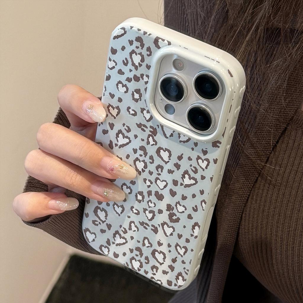 Personalized Leopard Print for IPhone17promax for Apple 16 Mobile Phone Case 15 for 12 Retro Blue 14 Soft Case 14 Anti-fall