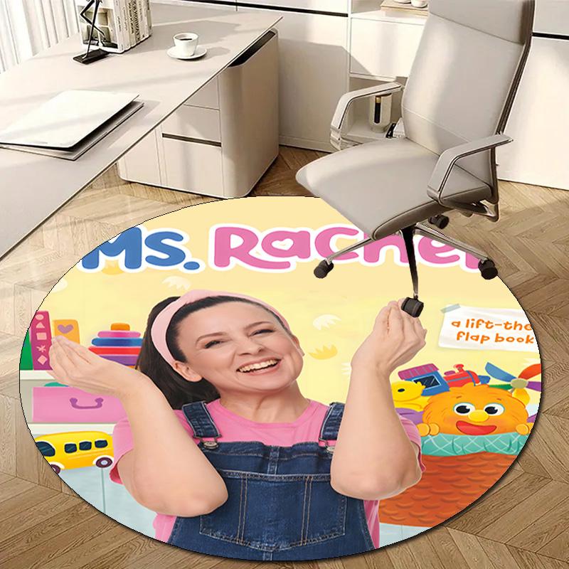1pc Ms Rachel3 Design Printed Area Round Carpet for Bedroom Living Room Home Decor Rugs Mat Non Slip Mat Rug for Bedside