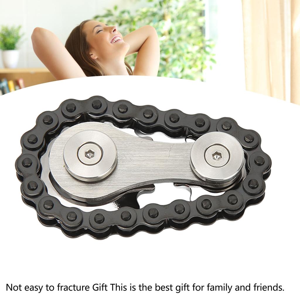 Detachable Fingertips Chains Sprockets Toys Stress Relief Stainless Steel Sensory Fingertips Bike Chains Toys for Travel