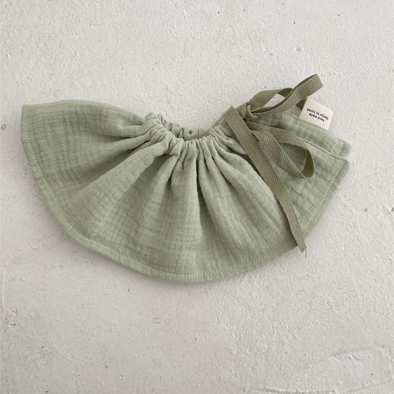 4Layers Cotton Gauze Baby Bibs Toddlers Newborns Printing Ruffle Feeding Burp Cloths Apron Baby Saliva Towel Drool Bib